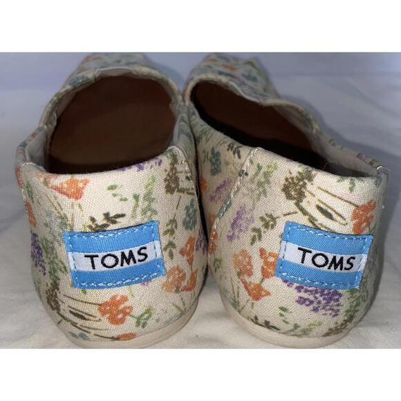 TOMS Women’s 7 US 37.5 EU Classic Natural Alpargata California Wildflower Shoes - Picture 4 of 8